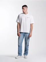 Unisex Embroidered Flame Straight Jeans