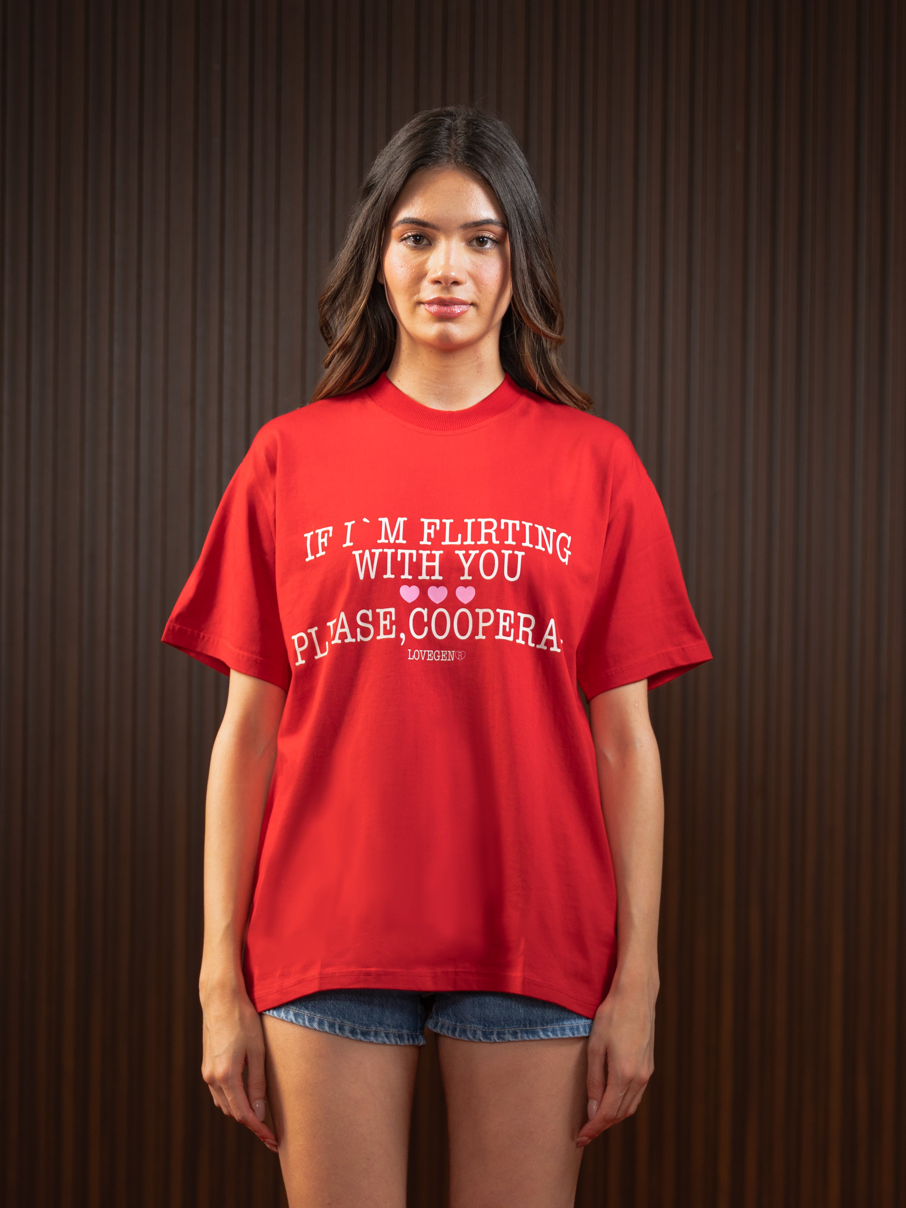 WOMEN'S FLIRT TEE RED