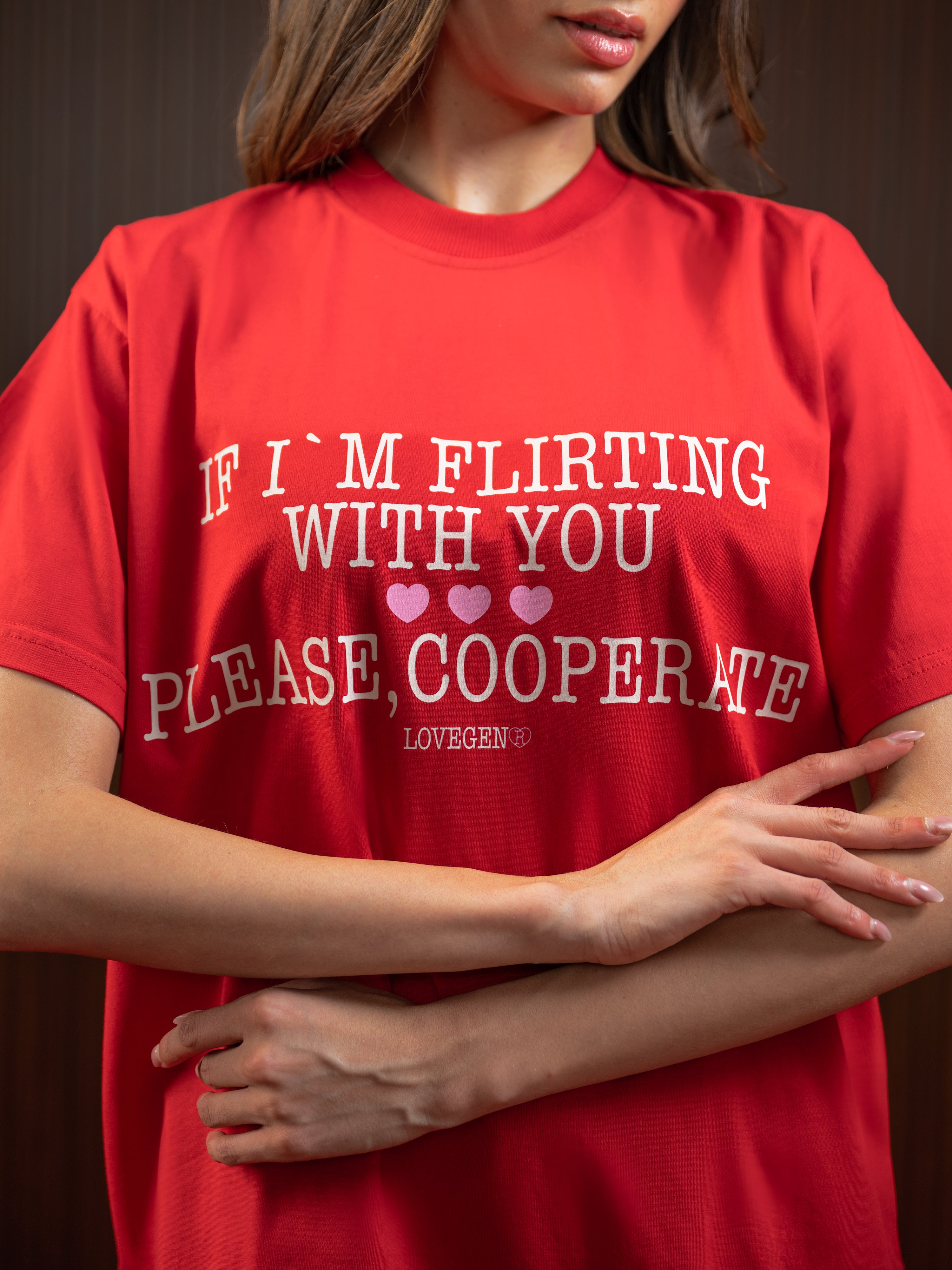 WOMEN'S FLIRT TEE RED