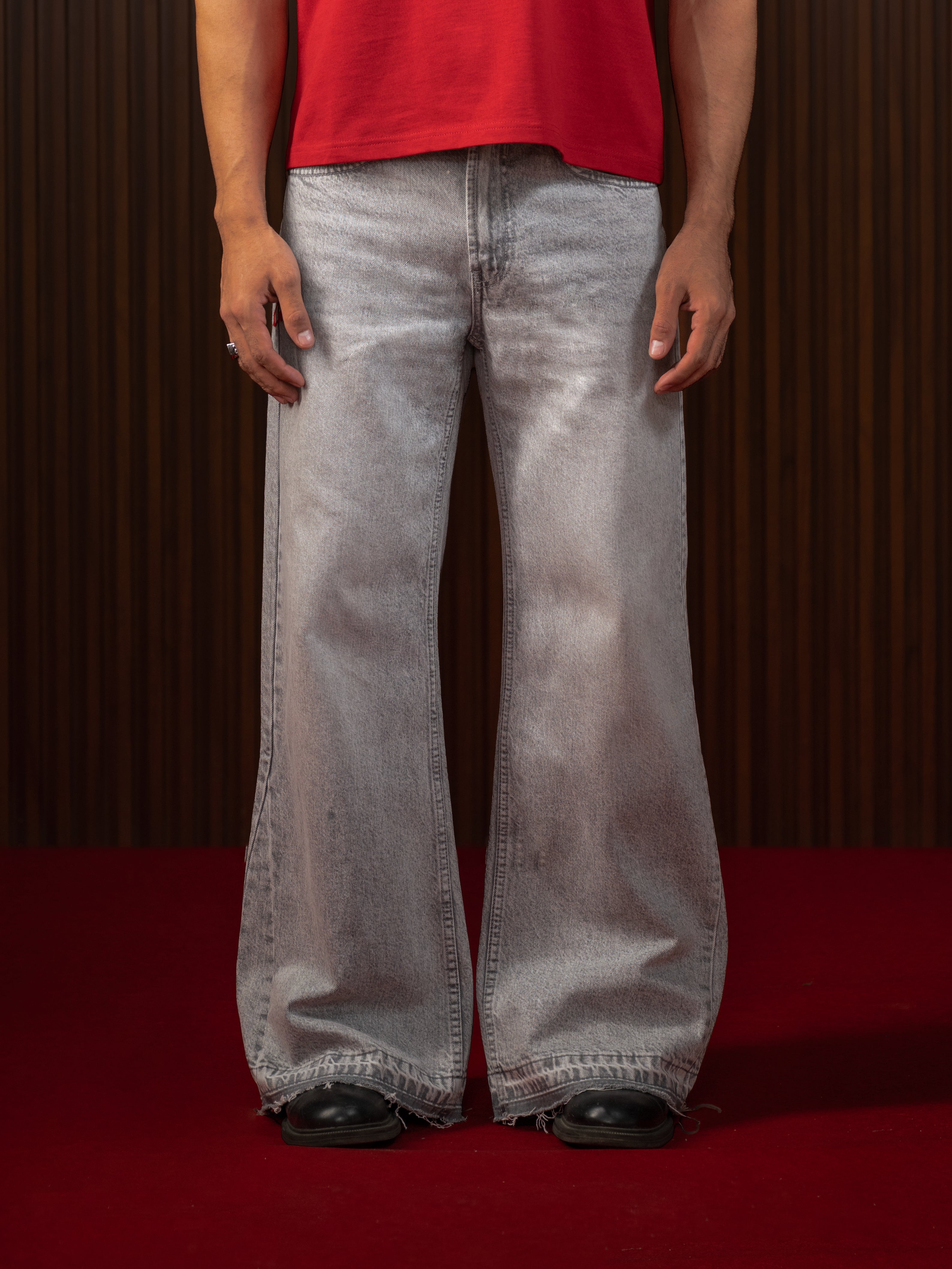 MEN'S BOOTCUT JEANS GREY