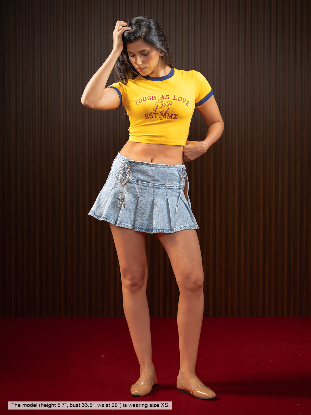 WOMEN'S BABY TEE YELLOW