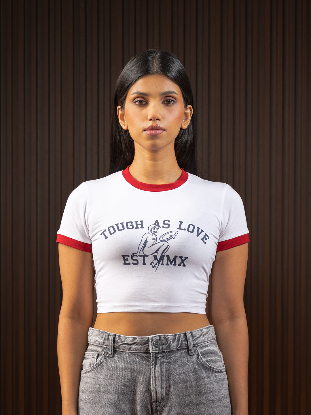 WOMEN'S BABY TEE WHITE