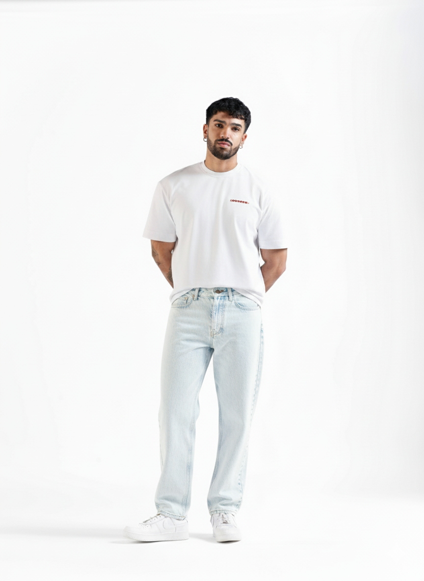 Men's Straight Jeans Ice Blue