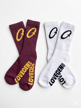 Gen Socks [Pack of 2] Red & White