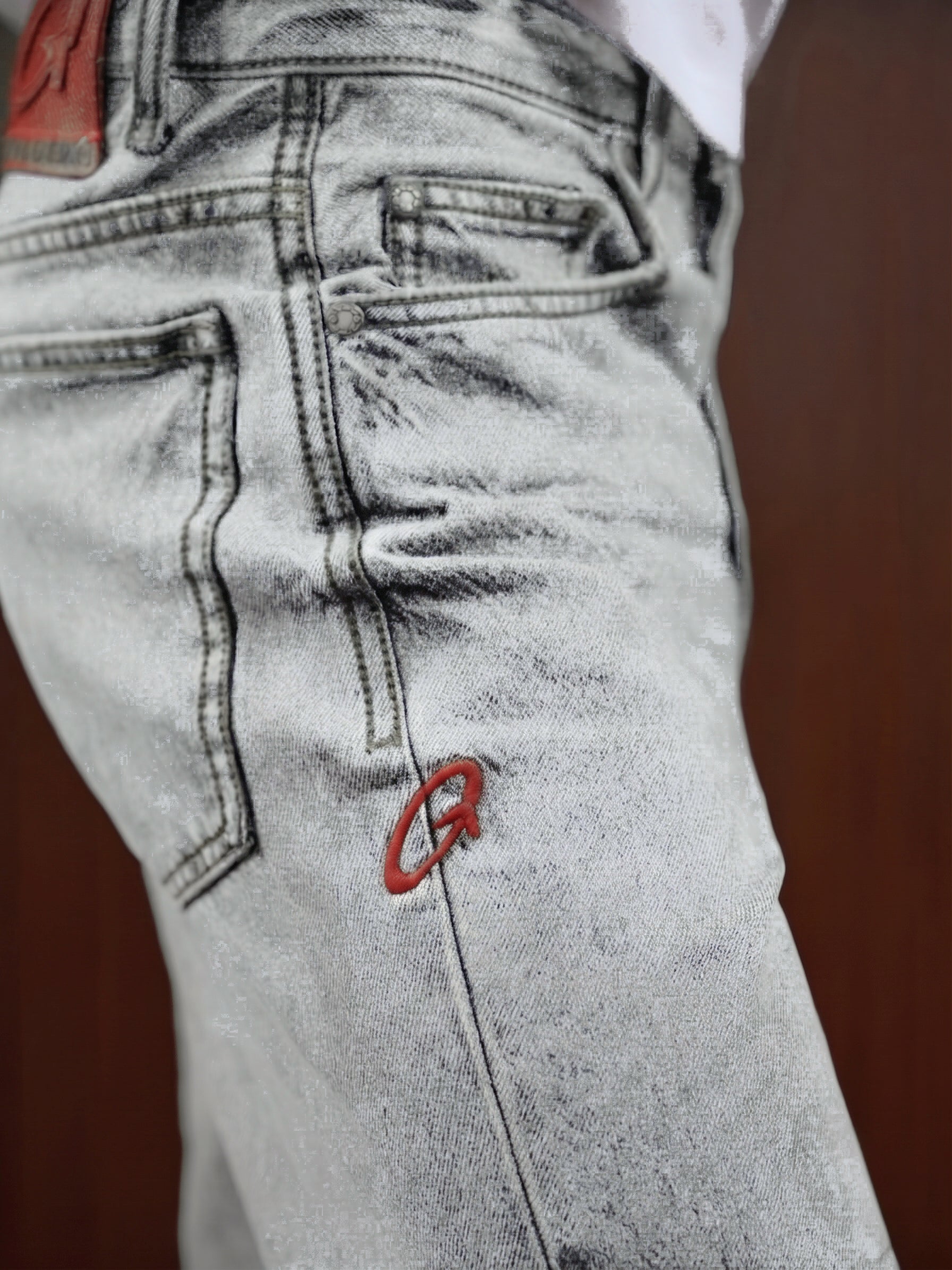 Men's Straight Jeans Grey