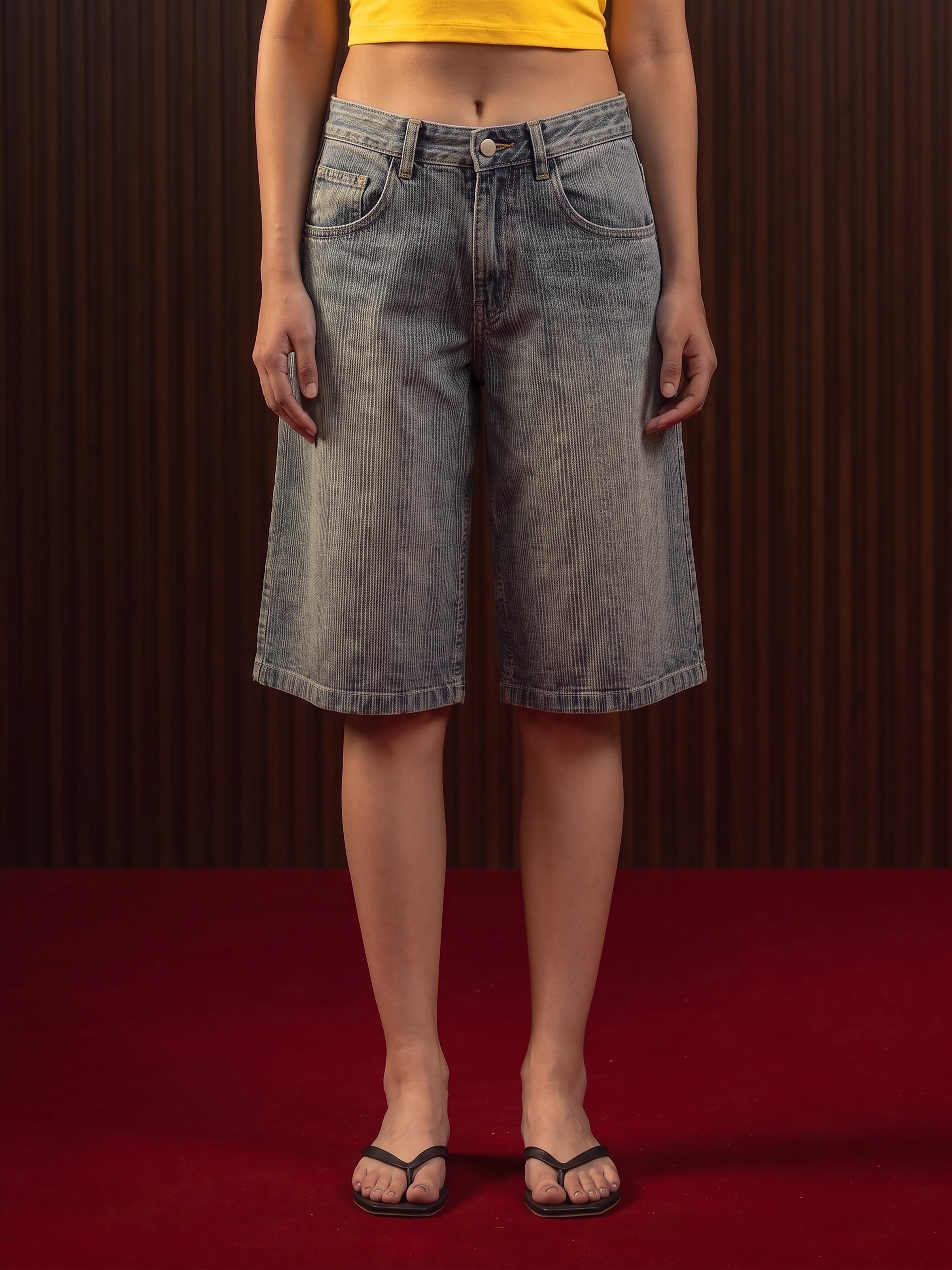 WOMEN'S TEXTURED JORTS
