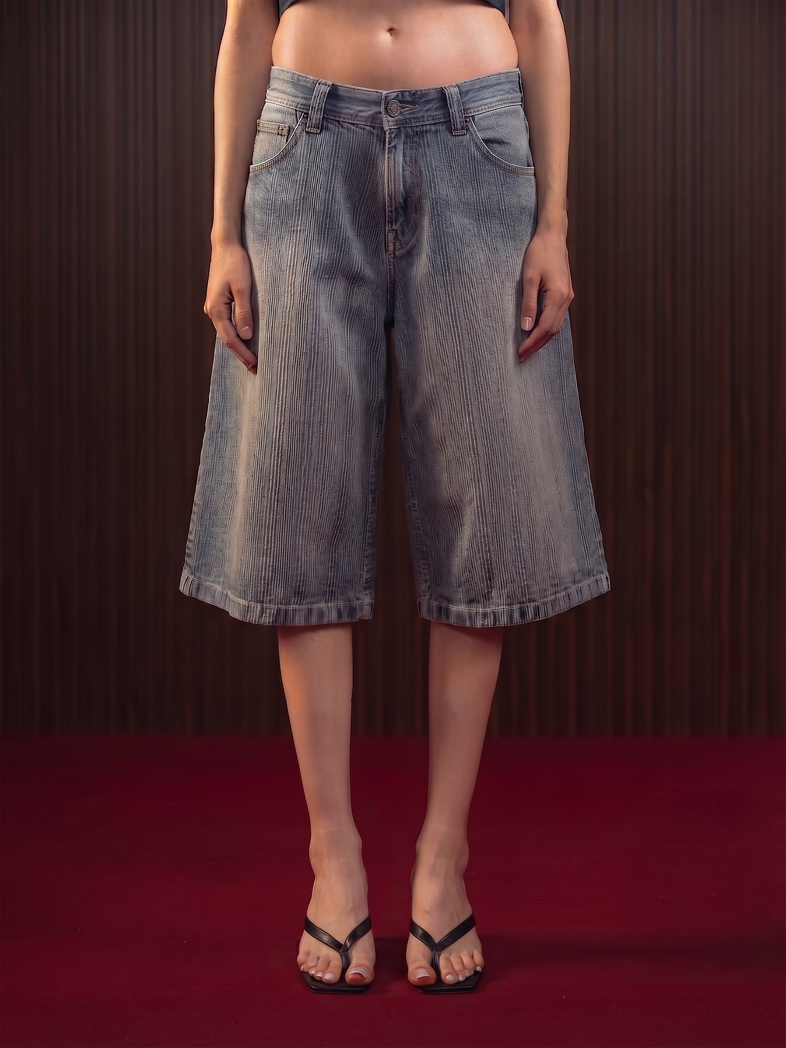 WOMEN'S TEXTURED JORTS