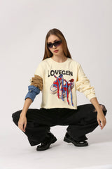 Women Multi Color Typography Printed Sweatshirt