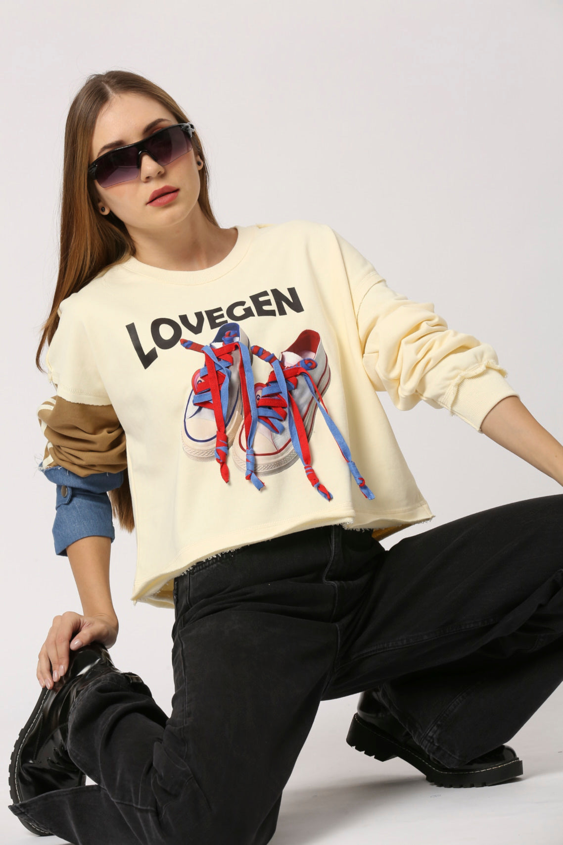 Women Multi Color Typography Printed Sweatshirt