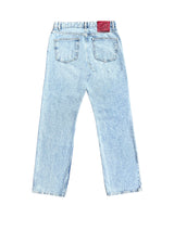 Men's Straight Wide Jeans Light Blue