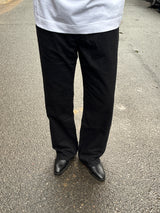 Men's Straight Wide Fit Jeans Black