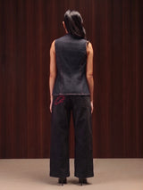 Women's Straight Wide Jeans Black