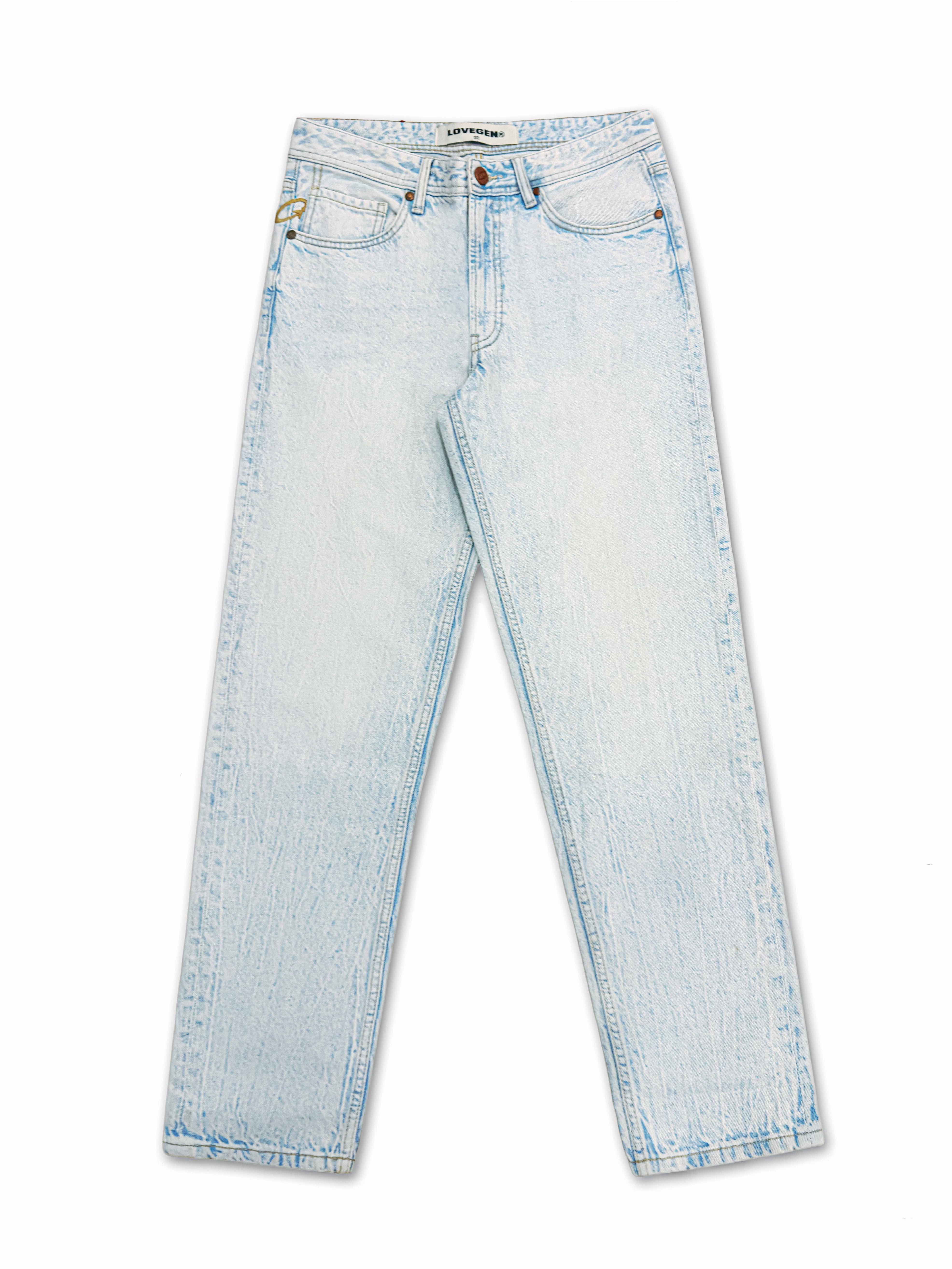 Men's Straight Jeans Ice Blue