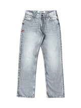 Men's Straight Wide Jeans Grey