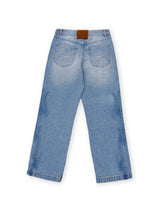 Unisex Embroidered Flame Jeans Straight