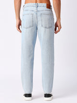 Men's Mid Blue Relaxed Fit Denim