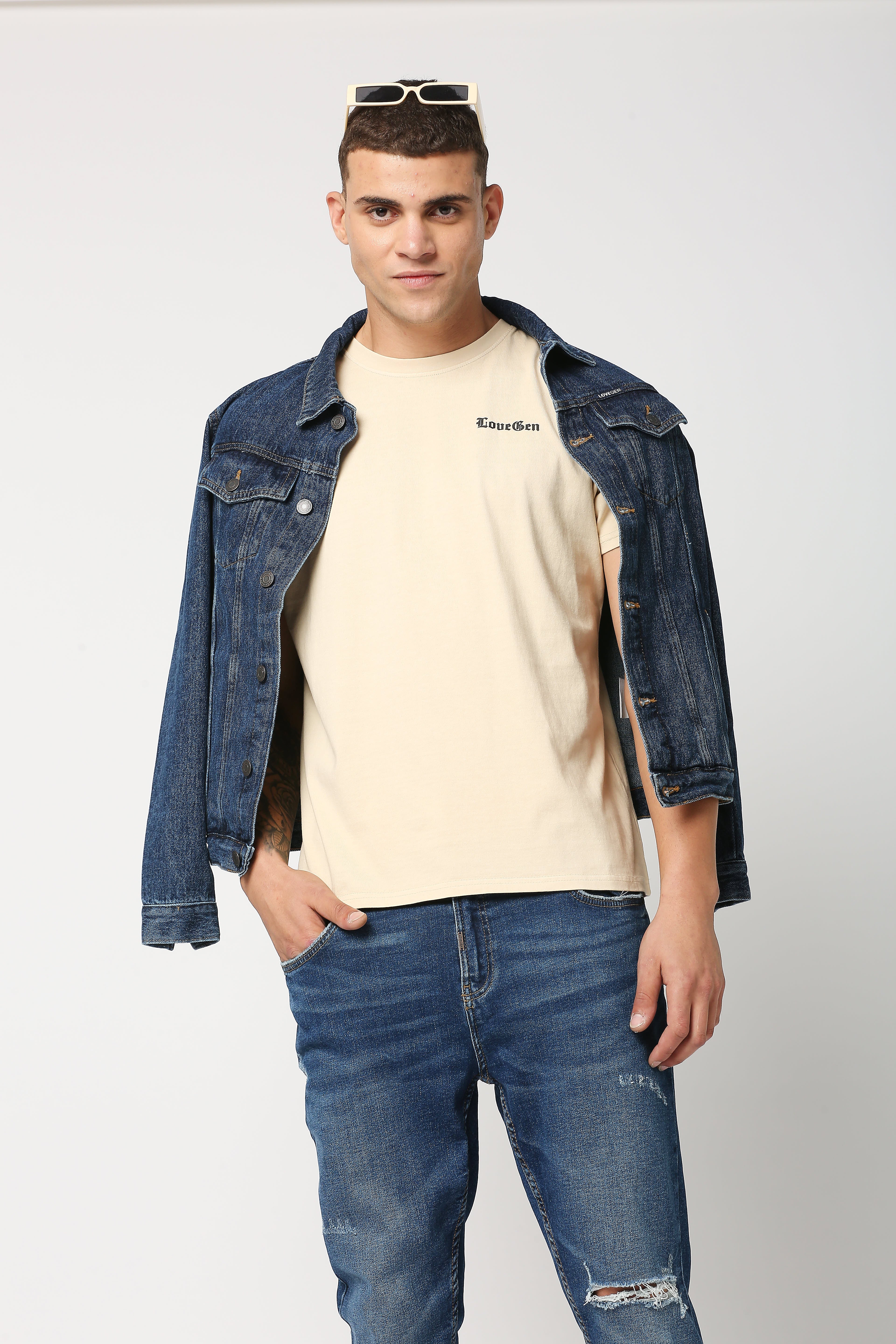 CADET-B ROUND NECK SHORT SLEEVE OVERSIZE T-SHIRT WITH PRINT