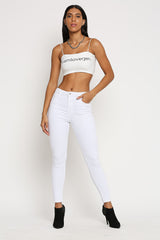 White Vienna Highwaist White Skinny Jeans