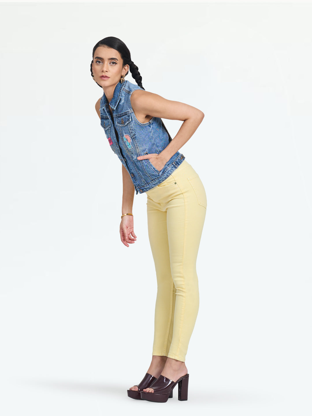 Women's High-Waist Lime Skinny Jeans