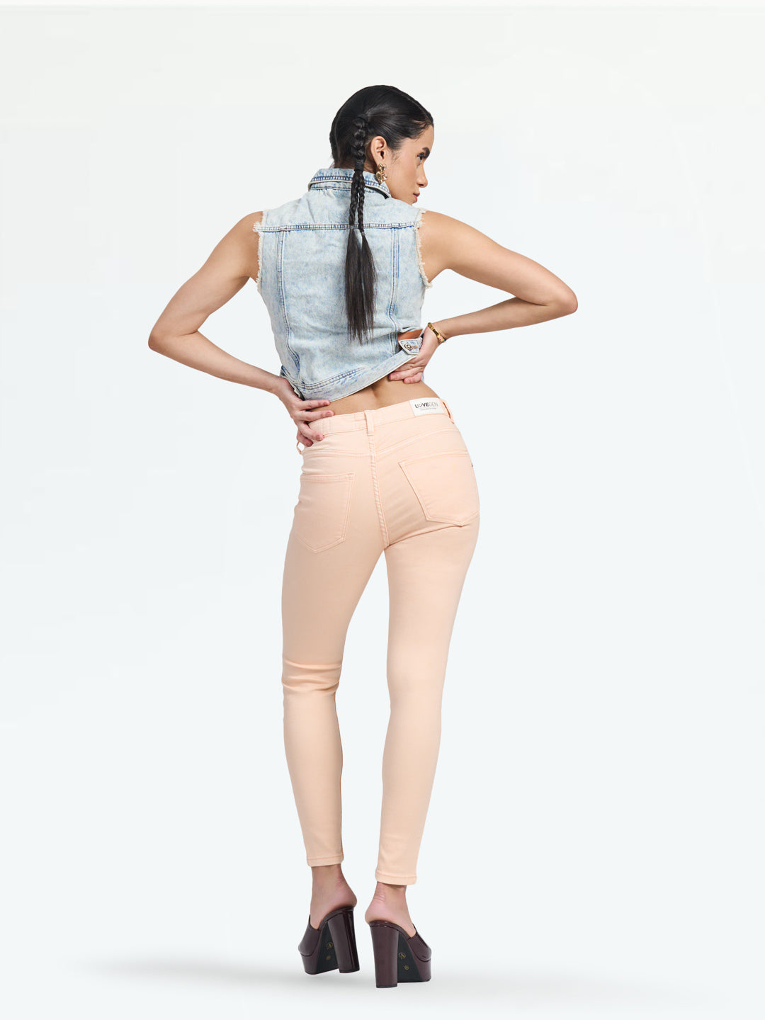 Women's High-Waist Blush Skinny Jeans