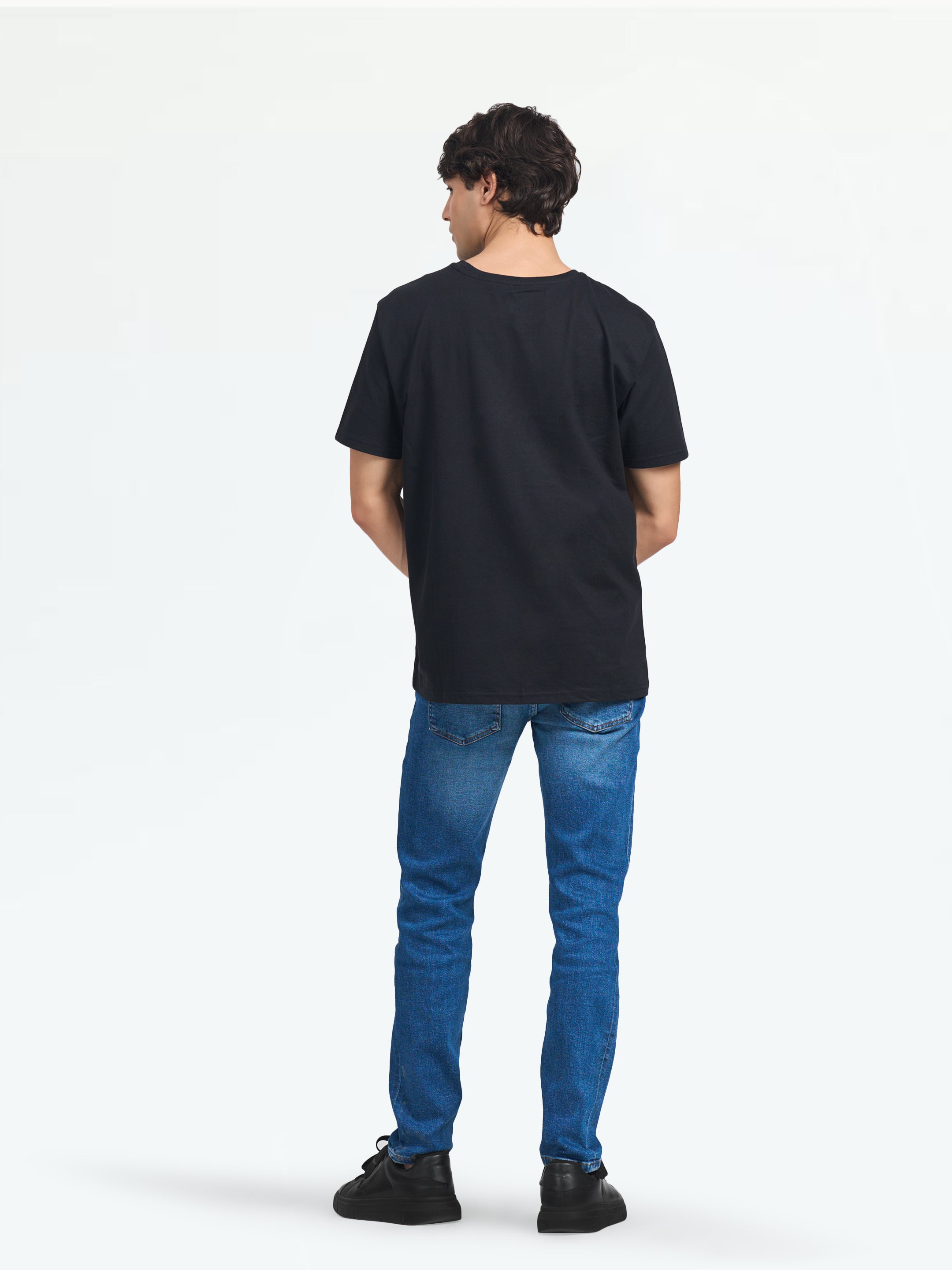 Men's Black Race Oversize Tee