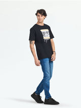 Men's Black Race Oversize Tee