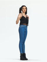 Women's Mid Blue Vienna Highwaist Skinny Jeans