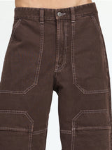 Men's Brown High Waist Jeans