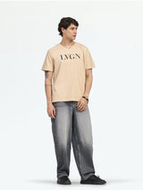 Men's Beige Oversize Tee