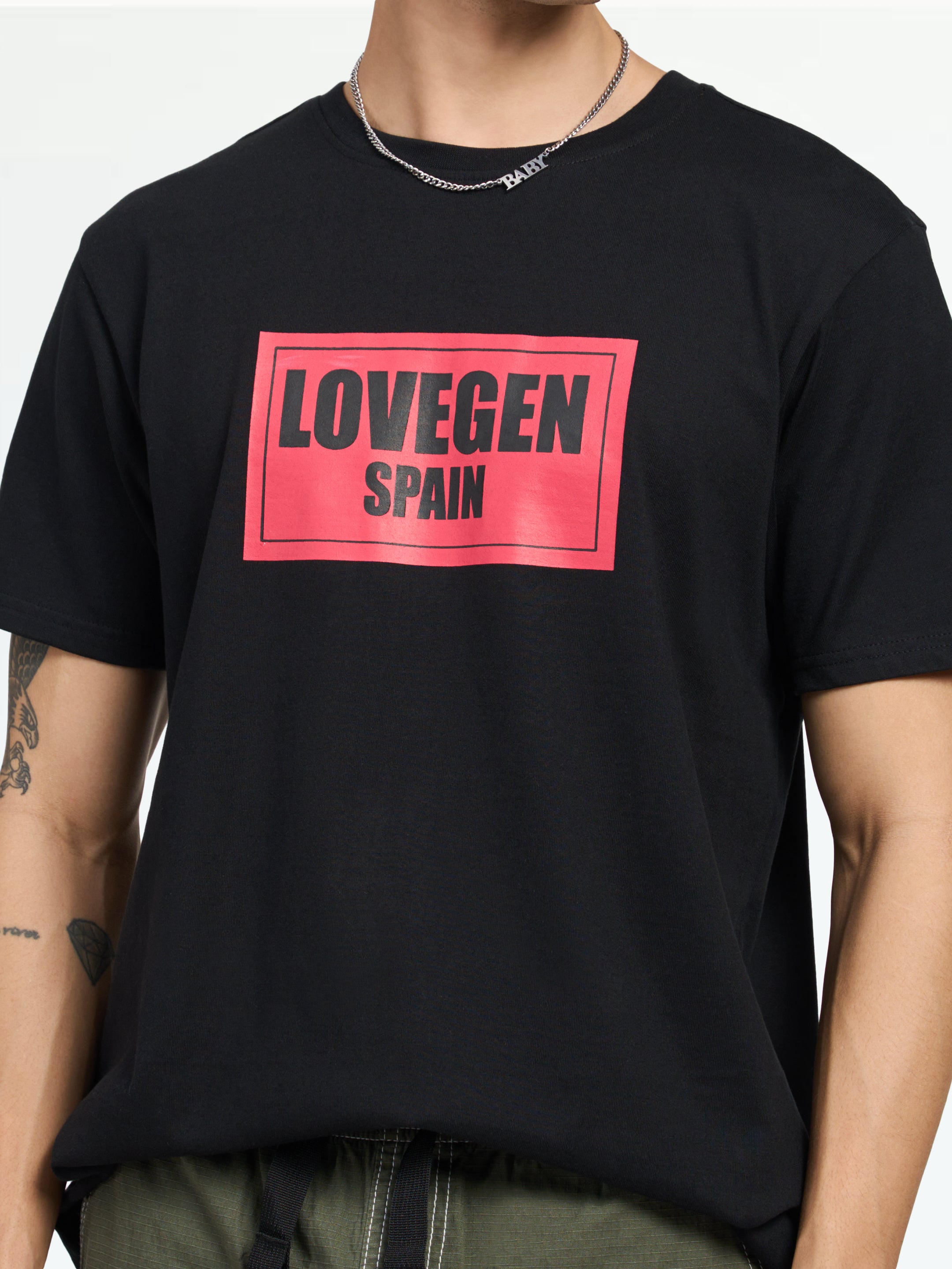 Men's Black Oversize Tee