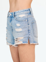 Light Blue Ripped Shorts