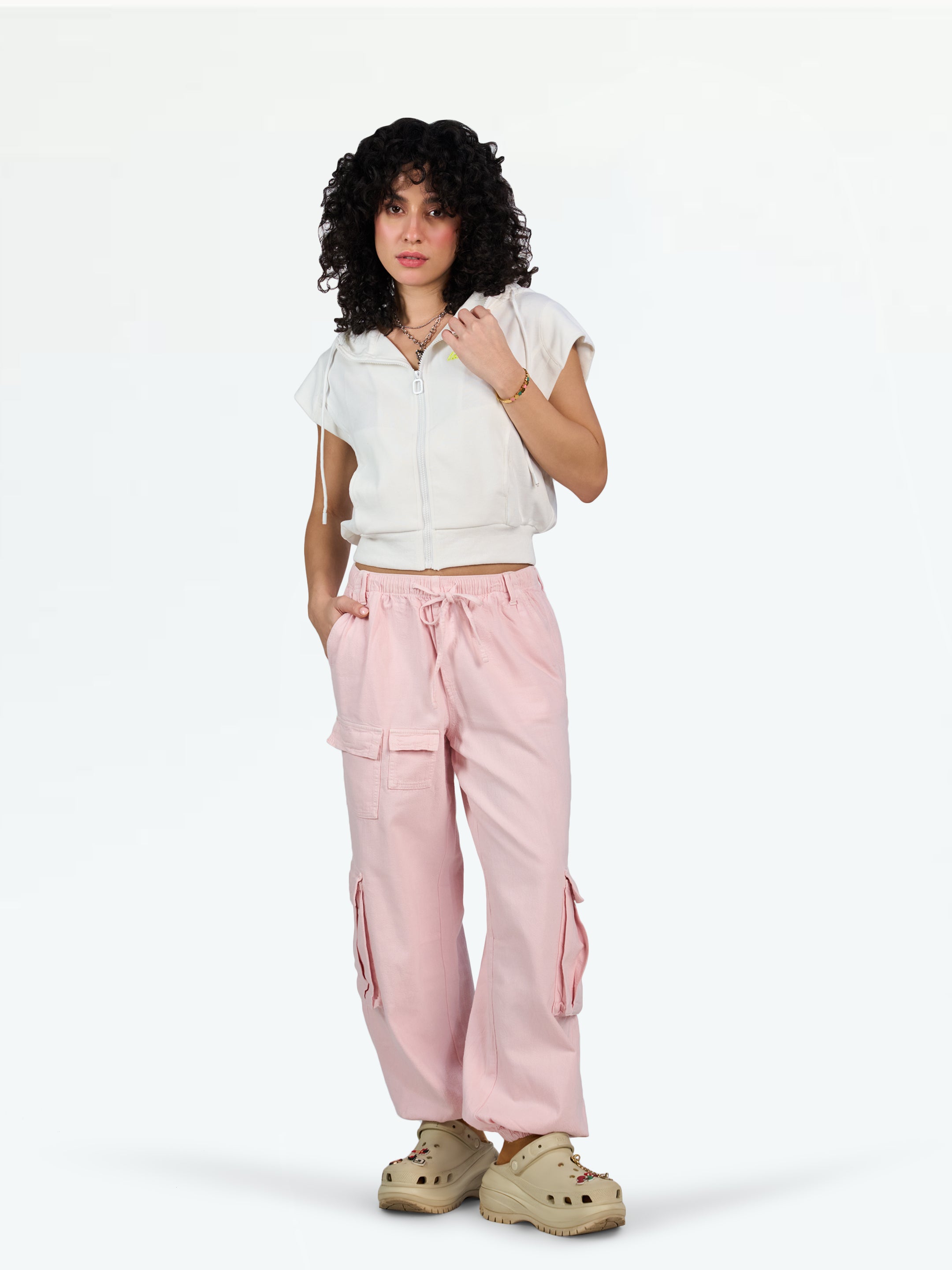 Pink Cargo Joggers