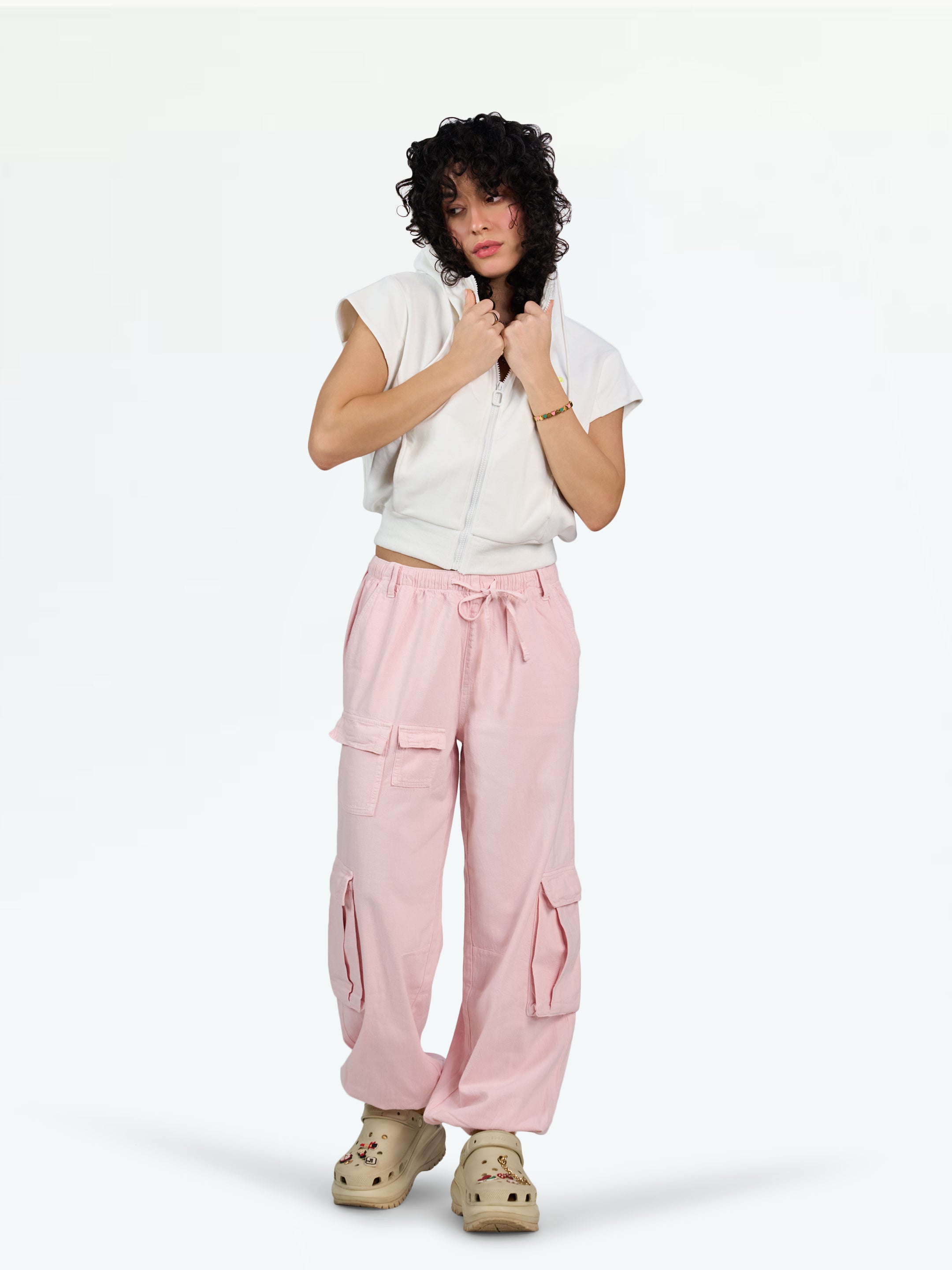 Pink Cargo Joggers