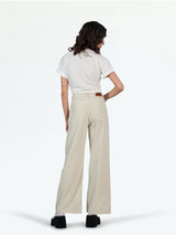 Basic Wide Leg Beige Jeans