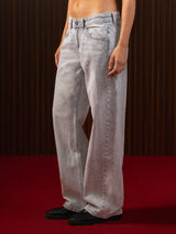Women's Straight Wide Jeans Grey