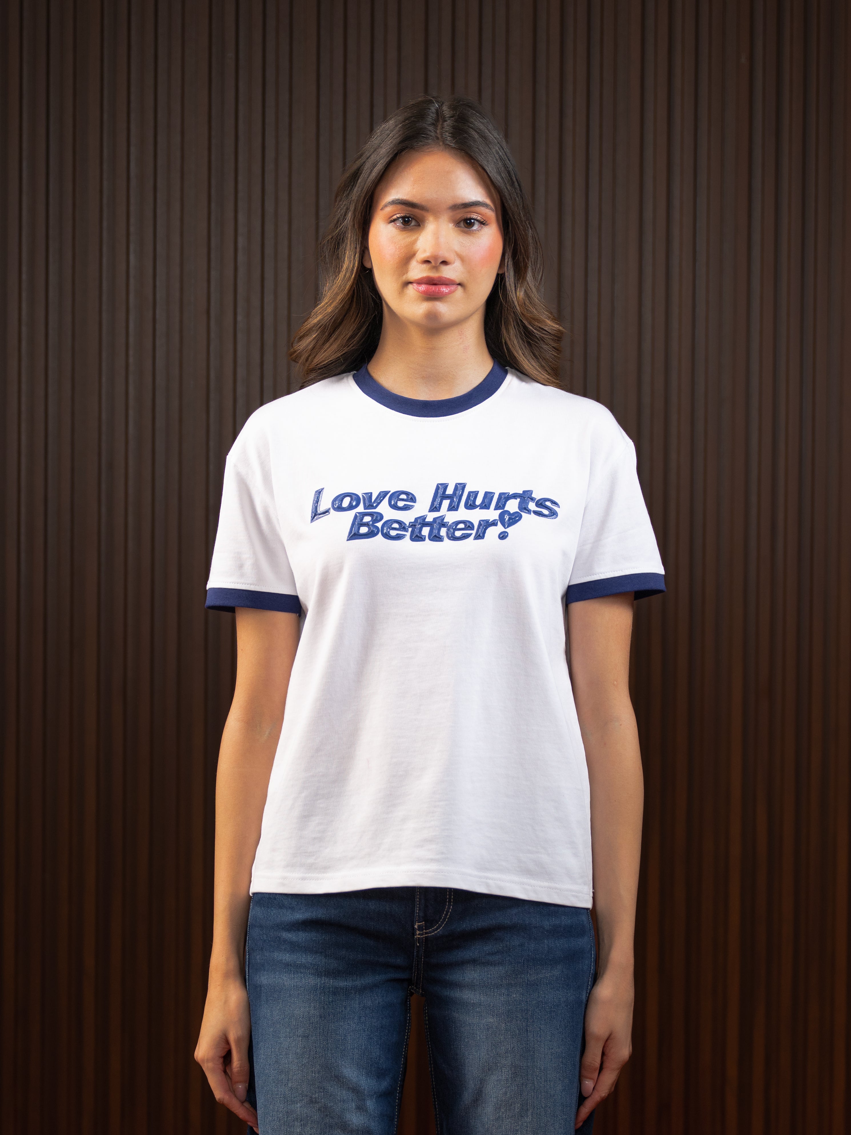 WOMEN'S RINGER TEE WHITE