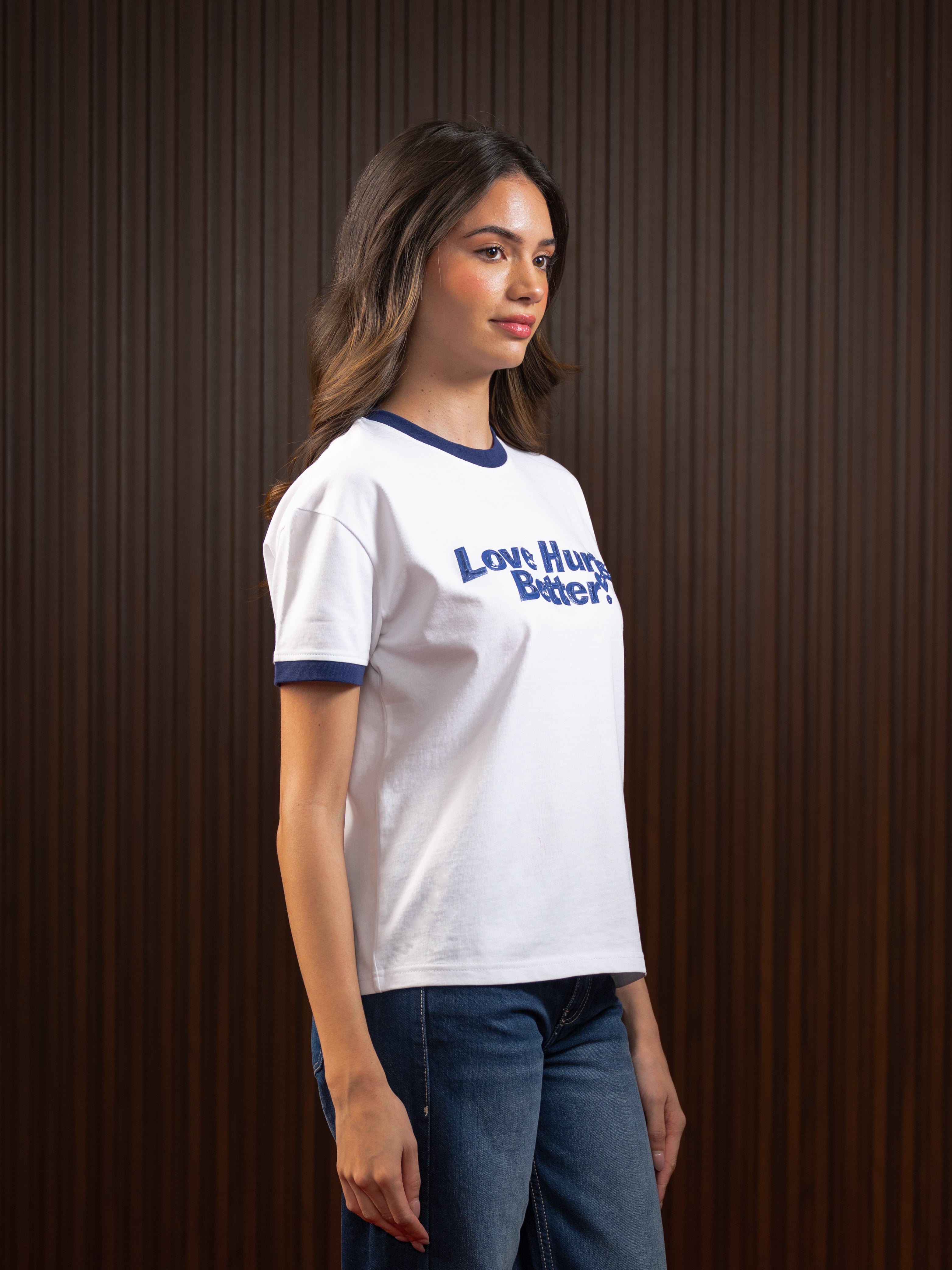 WOMEN'S RINGER TEE WHITE