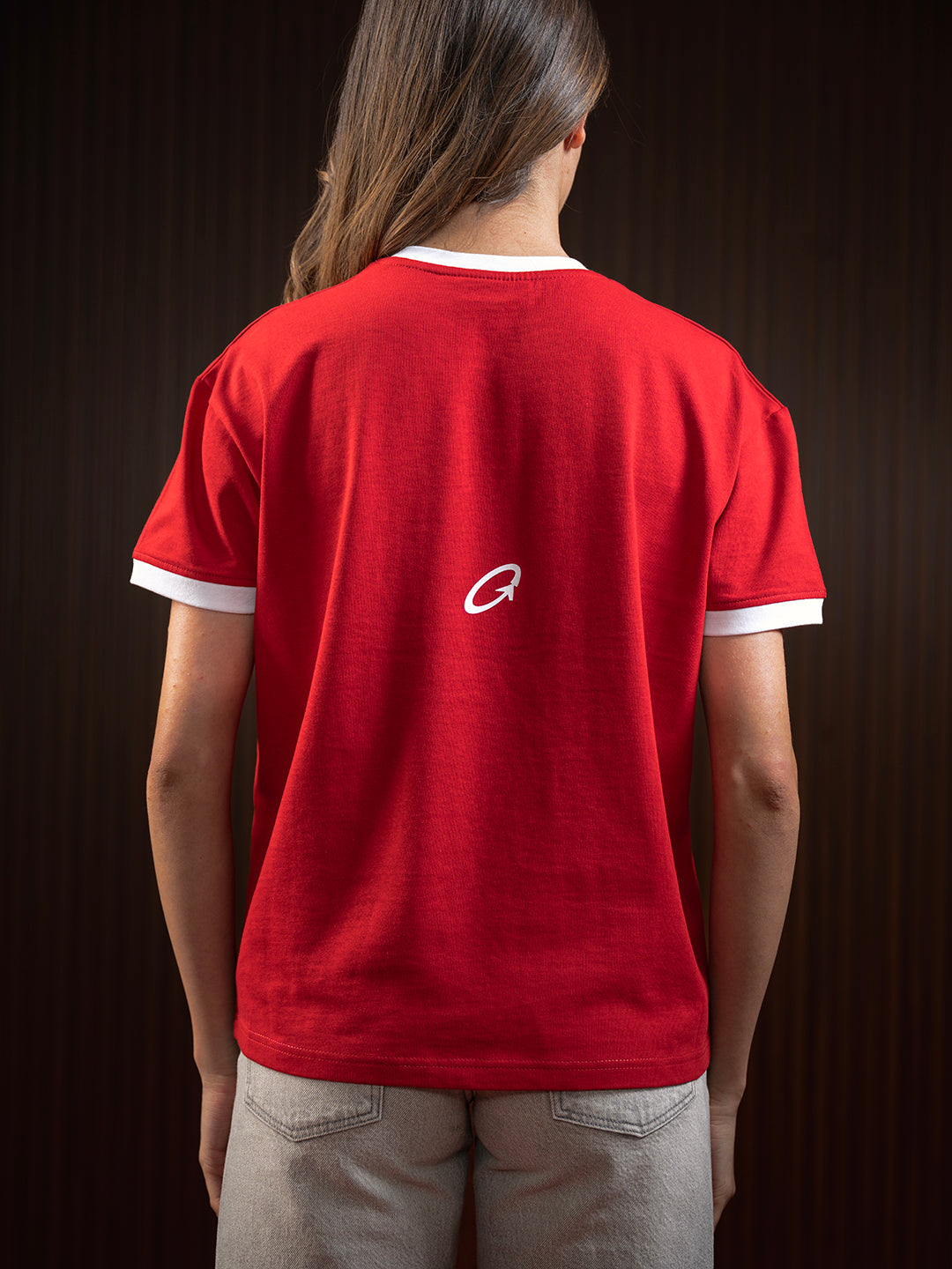 WOMEN'S RINGER TEE RED