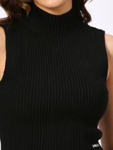 Women's Black Turtle Neck top