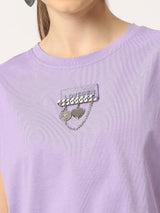 Violet Basic Women T-shirt