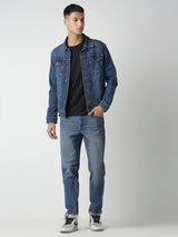 Men's Dark Blue Straight Fit Jeans