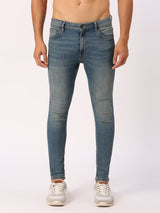 Men’s Tinted Mid Blue Skinny Jeans