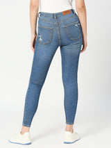 Dark Mid Blue Ibiza Highwaist Skinny Fashion Jeans