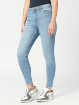 Women's Mid Blue Ibiza Highwaist Skinny Fashion Jeans