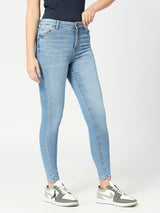 Women's Mid Blue Ibiza Highwaist Skinny Fashion Jeans