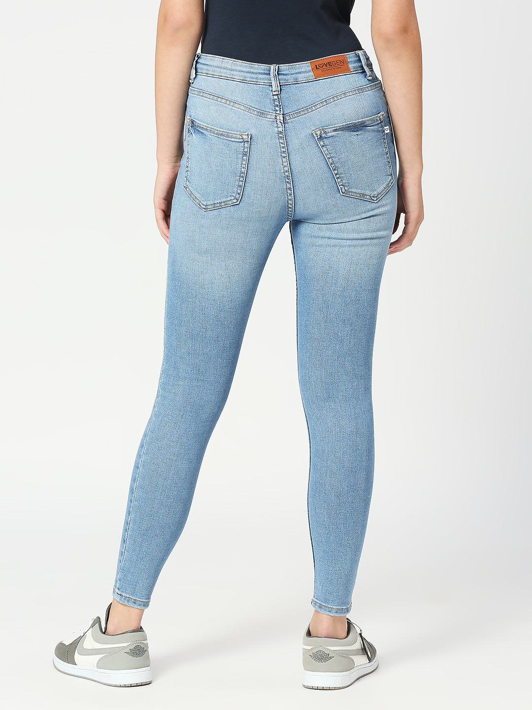 Women's Mid Blue Ibiza Highwaist Skinny Fashion Jeans