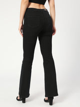 Women's Black Madrid Long Flare Jeans