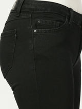 Milan Skinny Black Knee Cut Jeans