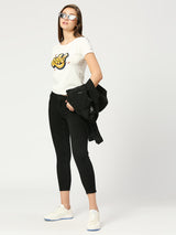 Milan Skinny Black Knee Cut Jeans