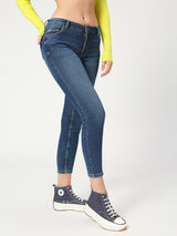 Women's Dark Blue Paris Highwaist Skinny Jeans